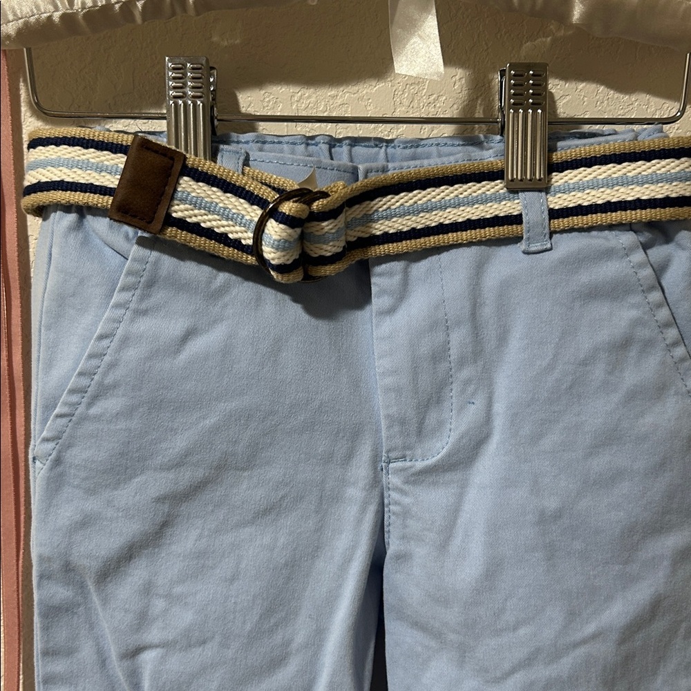 Gymboree Boys Belted Chino Pants - Garden Party - Blue - Picture 4 of 6